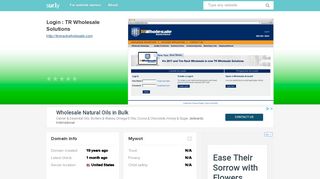 tirerackwholesale.com - Login : TR Wholesale Solutions - Tirerack ...