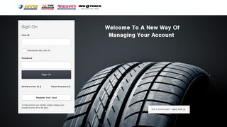 Tire Battery Company Credit Card: Sign On