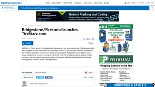 Bridgestone/Firestone launches TireStarz.com | Rubber and Plastics ...