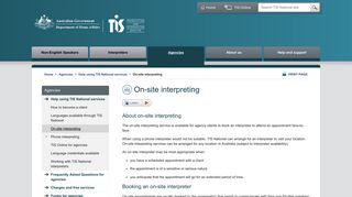 On-site interpreting | Translating and Interpreting Service (TIS National)