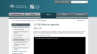 TIS Online for agencies | Translating and Interpreting Service (TIS ...