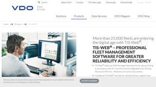 TIS-Web® from VDO for Digital Fleet Management of the Future