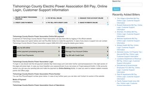 Tishomingo County Electric Power Association Bill Pay, Online Login ...