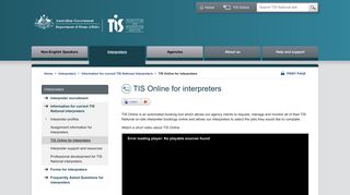TIS Online for interpreters | Translating and Interpreting Service (TIS ...