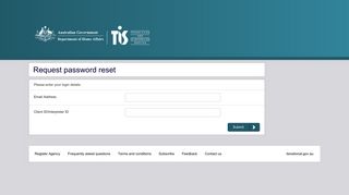 Request password reset | TIS Online