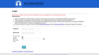 TISS Application - Tata Institute of Social Sciences