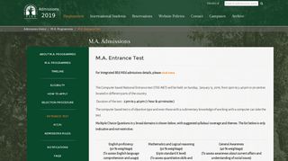M.A. Entrance Test | Admissions, TISS