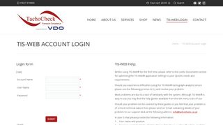 TIS-WEB Account Login – TachoCheck.co.uk – Tachograph Analysis ...