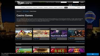 Titan Casino Games - Welcome to our Online Casino