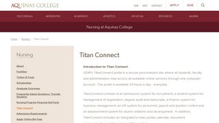 Titan Connect | Aquinas College