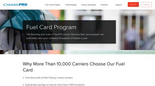Fuel Card Program | CarrierPro - RTS Credit