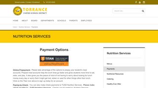 Payment System | Nutrition Services - Torrance Unified School District