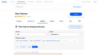 Working at Titan Telecom: Employee Reviews | Indeed.com