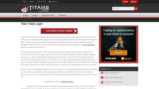 Titan Trade Login – Your Success Starts Here! Trade Now!