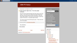 UDM-ITS Status: Titan Connect login issue - Too many login attempts