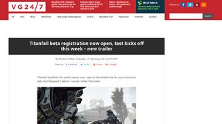 Titanfall beta registration now open, test kicks off this week - new ...