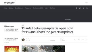 Titanfall beta sign-up list is open now for PC and Xbox One gamers ...