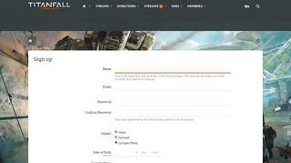 Sign up | Titanfall 2 Forums