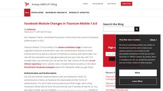 Facebook Module Changes in Titanium Mobile 1.6.0 - Appcelerator