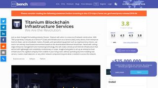 Titanium Blockchain Infrastructure Services (BAR) - ICO rating and ...
