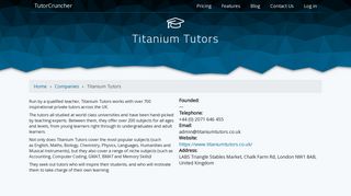 Titanium Tutors - TutorCruncher