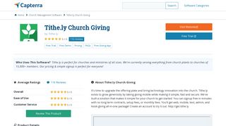 Tithe.ly Church Giving Reviews and Pricing - 2019 - Capterra