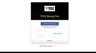 TITLE Boxing Club - Login - Perkville