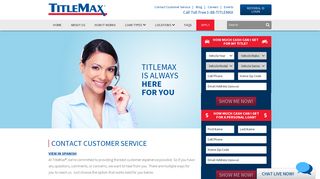 Contact Customer Service - TitleMax
