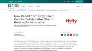 New Report from Tivity Health Calls for Collaborative Effort to Reverse ...