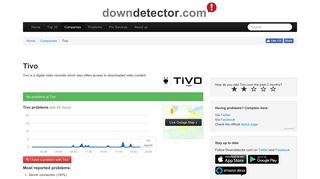 Tivo down? Current problems and outages | Downdetector