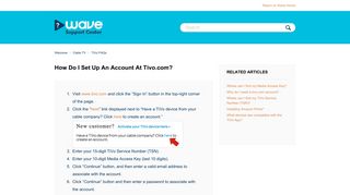 How do I set up an account at tivo.com? – Welcome