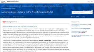 Authorizing users to log in to the Tivoli Enterprise Portal - IBM