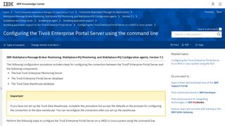 Configuring the Tivoli Enterprise Portal Server using the command line