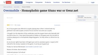 Overmobile - Homophobic game titans war or tiwar.net Sep 15, 2018 ...