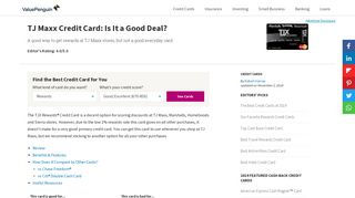 TJ Maxx Credit Card: Is It a Good Deal? | Credit Card Review ...