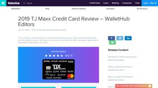 2019 TJ Maxx Credit Card Review – WalletHub Editors