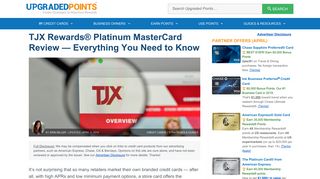 TJX Rewards® Platinum MasterCard - Is It Worth Signing Up? [2019]