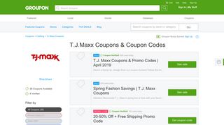 Tj Maxx Coupons, Promo Codes & Deals 2019 - Groupon