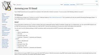 Accessing your TJ Email - Livedoc