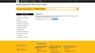 Tyler Junior College: Email Unsubscribe - Ed2Go