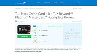 TJX Rewards® Platinum MasterCard - RewardExpert.com