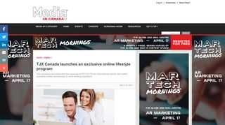 TJX Canada launches an exclusive online lifestyle program » Media in ...