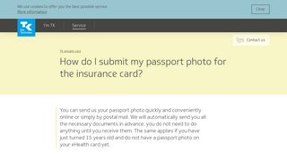 How do I submit my passport photo for the insurance card? | TK