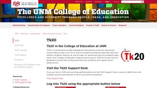 Tk20 | UNM College of Education