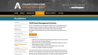 Tk20 Data Management System - College of Education - UT Arlington