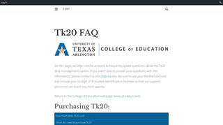 Tk20 | UT Arlington College of Education - Maverick Blogs