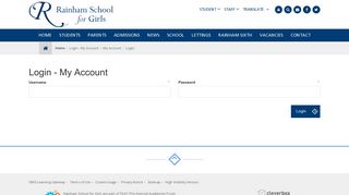Login - My Account - Rainham School for Girls