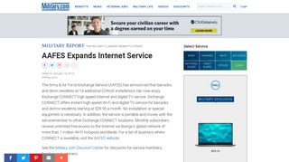 AAFES Expands Internet Service | Military.com
