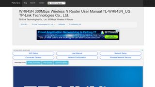WR845N 300Mbps Wireless N Router User Manual TL-WR845N_UG ...