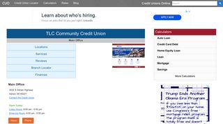 TLC Community Credit Union - Adrian, MI - Credit Unions Online